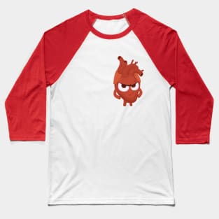 Angry Heart Baseball T-Shirt